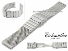 Uhrenarmband 20mm Milanaise gebürstet schweres Geflecht mit Faltschließe von EICHMÜLLER
