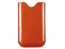 Exklusive Hülle für Handy & Smartphone z.B. iPhone 6/7 echt Anilin-Rindleder orange (rotbraun) MADE IN GERMANY