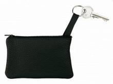 Schlüsseltasche echt Leder schwarz mit Reißverschluß Made in Germany