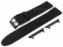 Uhrenarmband Palma Pacific Smart 22mm schwarz Perlon/Textil flach Schließe schwarz incl. APPLE-Adapter 42/44/45 EULIT