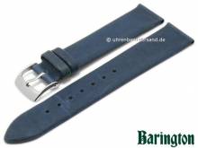 Watch strap Cordero 16mm blue lamb nappa leather slightly grained matt by BARINGTON (width of buckle 14 mm)
