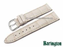 Uhrenarmband XS 18mm beige Louisiana-Kroko-Prägung von BARINGTON (Schließenanstoß 16 mm)