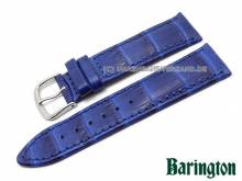 Uhrenarmband XS 18mm dunkelblau Louisiana-Kroko-Prägung von BARINGTON (Schließenanstoß 16 mm)