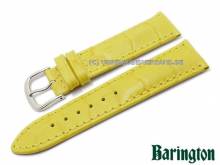 Uhrenarmband XS 18mm gelb Louisiana-Kroko-Prägung von BARINGTON (Schließenanstoß 16 mm)