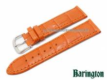 Uhrenarmband XS 18mm orange Louisiana-Kroko-Prägung von BARINGTON (Schließenanstoß 16 mm)