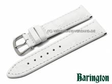 Uhrenarmband XS 18mm weiß Louisiana-Kroko-Prägung von BARINGTON (Schließenanstoß 16 mm)