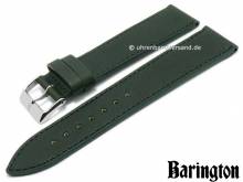 Uhrenarmband Bauhaus 18mm dunkelgrün sehr weiches Leder genarbt matt abgenäht von BARINGTON (Schließenanstoß 16 mm)