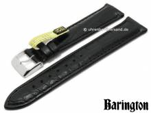 Uhrenarmband 19mm schwarz Barington echt Louisiana Alligator (Schließenanstoß 16 mm)