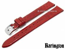Watch strap 14mm red genuine ostrich leg by BARINGTON (width of buckle 12 mm)