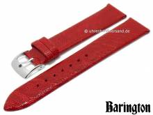 Watch strap 20mm red genuine ostrich leg by BARINGTON (width of buckle 18 mm)