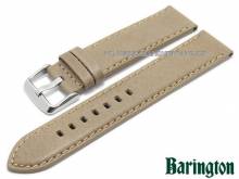Uhrenarmband Verona 18mm beige Rindleder glatt matt von Barington (Schließenanstoß 18 mm)