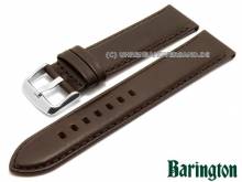 Uhrenarmband Verona 18mm dunkelbraun Rindleder glatt matt von Barington (Schließenanstoß 18 mm)