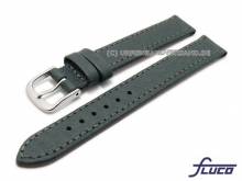 Watch strap Pig 14mm dark grey pig leather grained by FLUCO (width of buckle 14 mm)