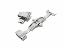 Butterfly clasp (HeBFS-01) 22mm stainless steel polished push button release