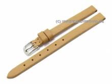 Watch band leather 08mm light brown smooth surface without stitching (width of buckle 08 mm)