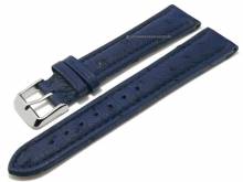 Watch band 20mm dark blue genuine OSTRICH (width of buckle 18 mm)