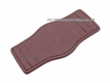 Lederunterlage für Uhrenarmbänder aus Leder 16-18mm bordeaux abgenäht