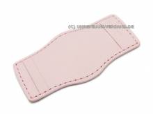 Lederunterlage für Uhrenarmbänder aus Leder 16-18mm hellpink abgenäht