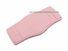 Lederunterlage für Uhrenarmbänder aus Leder 16-18mm pink abgenäht