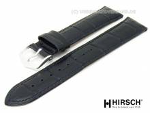 Watch strap (010-28) Duke 24mm dark blue leather alligator grain easy click spring bars HIRSCH (width of buckle 22 mm)