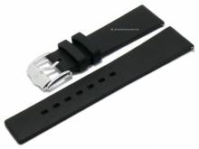 Uhrenarmband (4041-88) XS Pure 18mm schwarz Premium-Kautschuk EASY-CLICK-Stege von HIRSCH (Schließenanstoß 16 mm)