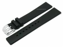Uhrenarmband (4043-88) XL Pure 18mm schwarz Premium-Kautschuk EASY-CLICK-Stege von HIRSCH (Schließenanstoß 16 mm)