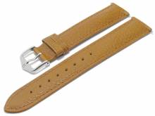 Uhrband (010-09) Camelgrain 16mm hellbraun Leder, No-Allergy Spezial-Unterseite, EASY-CLICK v. HIRSCH (Schließe 14 mm)