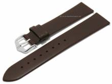 Uhrenarmband (037-02) Toronto 19mm dunkelbraun Leder matt mit EASY-CLICK-Stegen von HIRSCH (Schließenanstoß 16 mm)