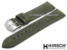 Uhrenarmband (050-33) Heritage 24mm anthrazit Leder Vintage-Look mit EASY-CLICK-Stegen HIRSCH (Schließenanstoß 22 mm)