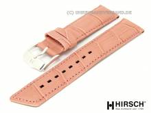 Lady's watch band Princess 22mm pink alligator grain stitched by HIRSCH