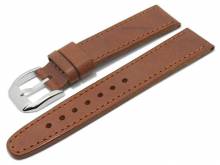 Manufaktur-Uhrenarmband 24mm mittelbraun HORWEEN NANTUCKET Leder vegetabil gegerbt von KUKI (Schließenanstoß 20 mm)