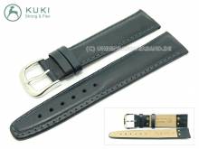 Watch strap 18mm dark blue stitched with STRONG & FLEX by KUKI (width of buckle 18 mm)