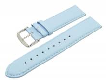 Uhrenarmband Classic Standard 24mm eisblau glatte Oberfläche (Schließenanstoß 22 mm)