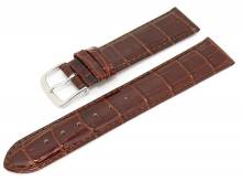 Uhrenarmband Alligator Elegance 16mm rotbraun Alligator-Prägung (Schließenanstoß 16 mm)