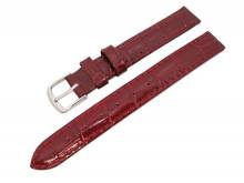 Watch band 14mm leather ruby alligator grain (width of buckle 12 mm)