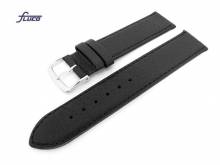 Uhrenarmband Pig 16mm schwarz Schweinsleder genarbt von Fluco (Schließenanstoß 16 mm)