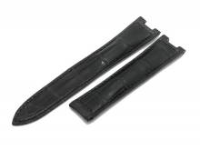 Uhrenarmband Versailles f. Pasha de Cartier 20mm schwarz RIOS e. Alligator (Schließenanstoß 18 mm)