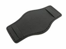 Lederunterlage für Uhrenarmbänder aus Leder 16-18mm schwarz abgenäht
