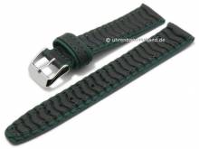 ABVERKAUF: Uhrenarmband Salo 20mm schwarz/grün Synthetik von MEYHOFER (Schließenanstoß 18 mm)