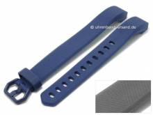 ABVERKAUF: Uhrenarmband mittelblau Silikon mit Struktur passend für FITBIT Alta HR