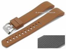ABVERKAUF: Uhrenarmband braun Silikon mit Struktur passend für FITBIT Charge 2 Tracker