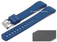 Watch strap navy blue silicone with structure suitable for FITBIT Charge 2 Tracker