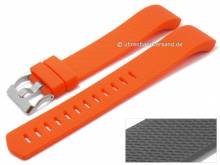ABVERKAUF: Uhrenarmband orange Silikon mit Struktur passend für FITBIT Charge 2 Tracker