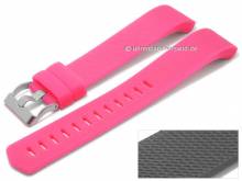 ABVERKAUF: Uhrenarmband pink Silikon mit Struktur passend für FITBIT Charge 2 Tracker