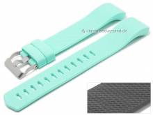 ABVERKAUF: Uhrenarmband türkis Silikon mit Struktur passend für FITBIT Charge 2 Tracker