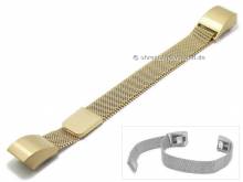ABVERKAUF: Uhrenarmband Edelstahl Milanaise goldfarben Magnetverschluß passend für FITBIT Alta HR 