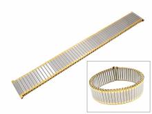 Expansion band stainless steel 12mm dual tone partly polished elegant