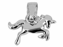 Schmuckanhänger/Halsschmuck Einhorn Echt Silber 925/rhodiniert modisch filigran (11 x 11 mm)