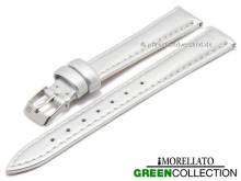 Watch strap Trend 14mm EASY-CLICK silver synthetic stitched GREEN COLLECTION by MORELLATO (width of buckle 12 mm)
