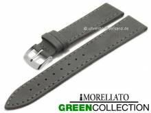 Watch strap Abete 18mm dark grey synthetic stitched GREEN COLLECTION by MORELLATO (width of buckle 16 mm)